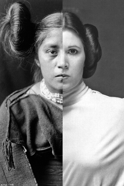 Things Are Looking Native, Native's Looking Whiter, 2012
giclée
40 x 28 1/2 inches (101.6 x 72.4 cm)
Courtesy the artist and Peter Blum Gallery, New York