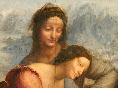 Fragmento de 'La virgen, el niño Jesús y Santa Ana' (1508-1510), Leonardo da Vinci