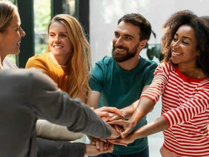 Labor union members working together, demonstrating how diverse personality types contribute to effective collaboration and teamwork