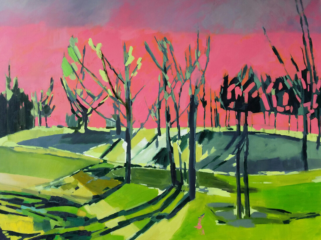 Ruth Bunnewell, Mousehold seen from Barrack Street 