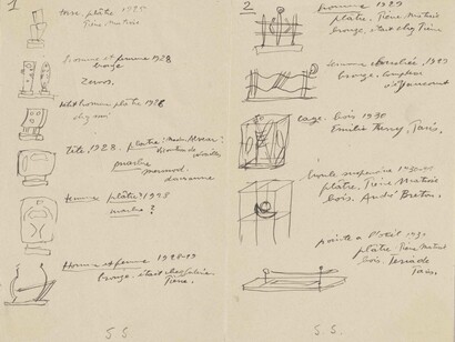 Alberto Giacometti (1901-1966)
Letter to Pierre Matisse, 1947
© The Estate of Alberto Giacometti (Fondation
Giacometti, Paris and ADAGP, Paris), licensed in
the UK by ACS and DACS, London 2016. Courtesy
of the Pierpont Morgan Library, New York. Gift of
the Pierre Matisse Foundation, 1997.