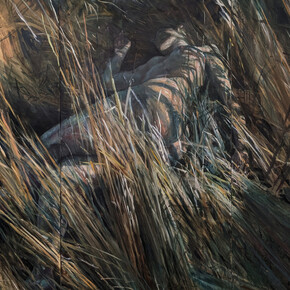 Jane Philips, Low Tide (triptych), oil and pastel on canvas, 72x108 inches. Courtesy of the artist and VillageOneArt, NYC