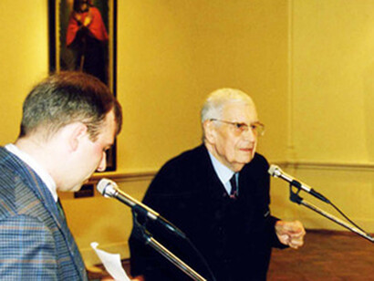 Federico Zeri a una conferenza organizzata da Ksenija Rozman