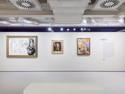 Vários artistas, Encontros entre o moderno e o contemporâneo, vista da exposição. Cortesia do Museu de Arte Moderna de São Paulo