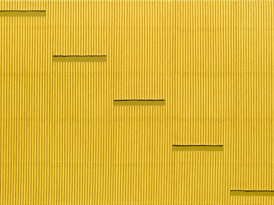 Park Seo-Bo, Ecriture No.110830, 2011, Technique mixte avec papier coréen Hanji sur toile, 130 x 200 cm / 51 1/8 x 78 3/4 inches, Courtesy Galerie Perrotin