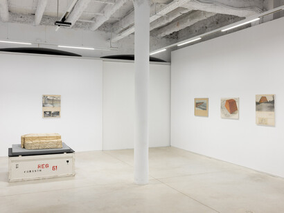 Christo & Jeanne-Claude, The architecture of the unbuilt, exhibition view. Courtesy of Prats Nogueras Blanchard