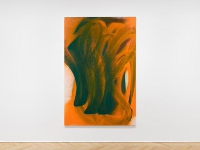 Katharina Grosse, High noon lumen, exhibition view. Courtesy of Galerie Max Hetzler