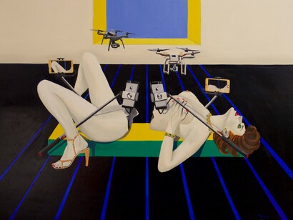 Philipp Humm, Selfie 123x91cm oil on canvass 2017 new