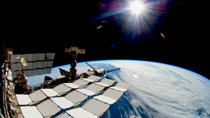 El Sol visto desde la Estación Espacial Internacional