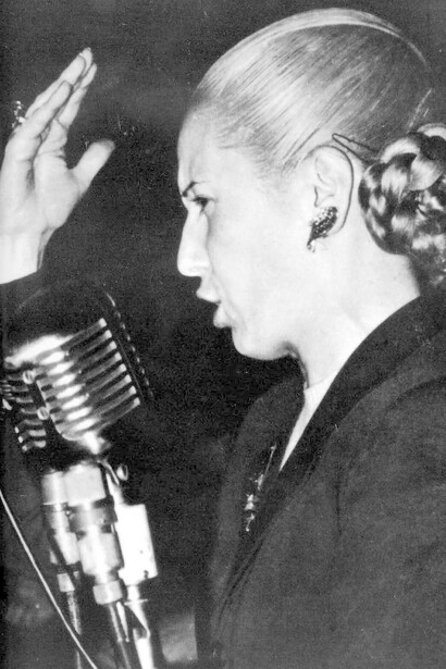 Eva Perón fez um discurso