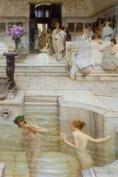 Sir Lawrence Alma-Tadema, A favourite custom 1909, oil paint on wood, 66 × 45.1 cm, Tate: Presented by the Trustees of the Chantrey Bequest 1909, Image © Tate, London 2016. Courtesy of Art Gallery of NSW