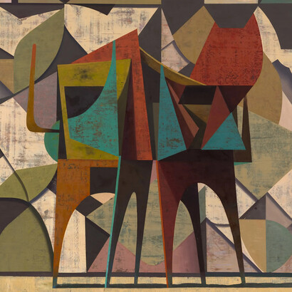 Daniel Dove, Big cat (detail), 2025. Courtesy of Philip Martin Gallery