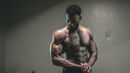 Man who has maximised his gym gains 