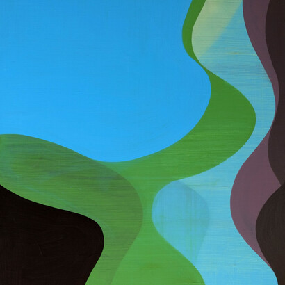Margaret Neill, Conduit, 2014, oil on canvas, 48 x 48 inches