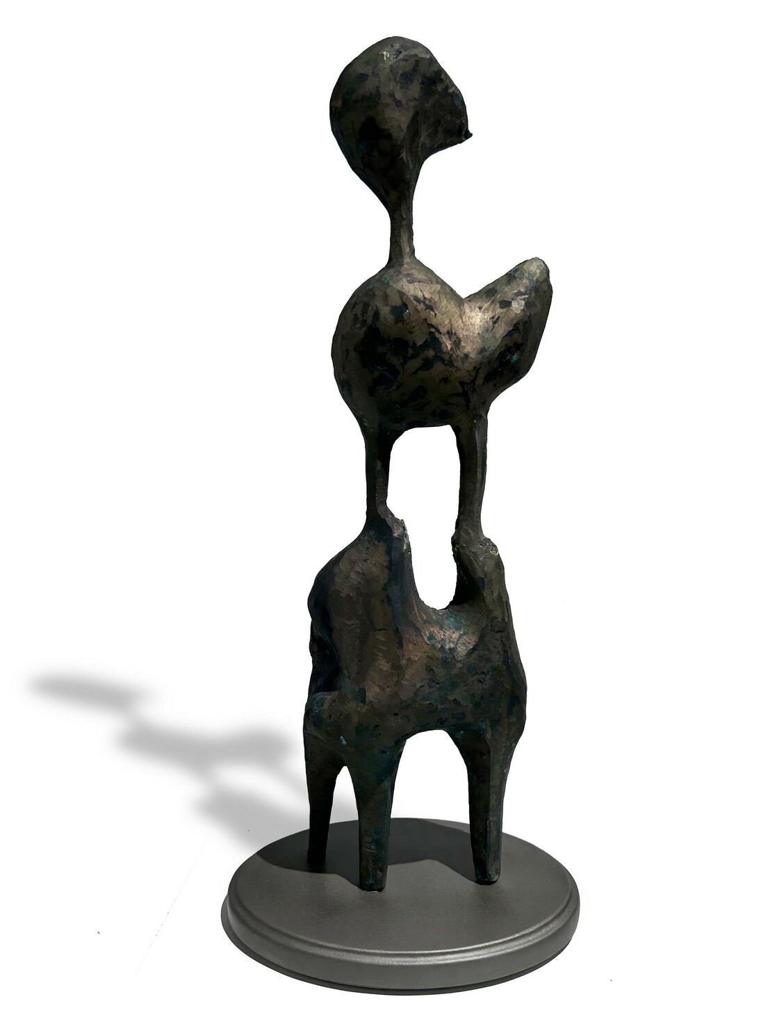 David Hayes, Griffon, bronze sculpture with black patina, 28x8x4 in
