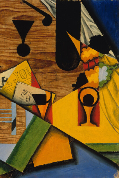 Juan Gris, Naturaleza muerta con guitarra (detalle), 1913