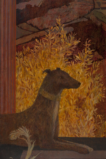 Victoria Crowe, Sentinel Guardian I, oil on linen, 112 x 56 cm