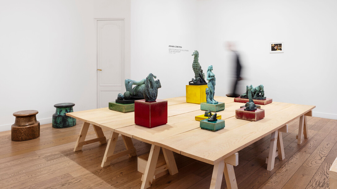 View of Johan Creten's exhibition 'How to Explain the
Sculptures to an Influencer?' at Perrotin Matignon, Paris,
2024. Photo: Tanguy Beurdeley ©Johan Creten/ADAGP,
Paris, 2024. Courtesy of the artist and Perrotin