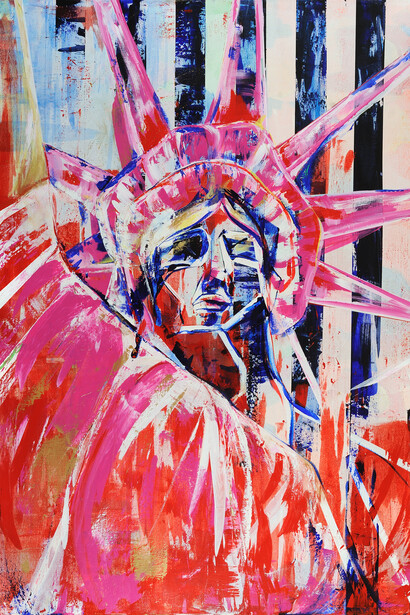 Lady Liberty #7 60 x 46 acrylic on canvas 