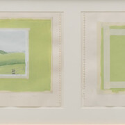 Sylvia Plimack Mangold, 5PM diptych spring, 1978. Courtesy of Rhona Hoffman Gallery'