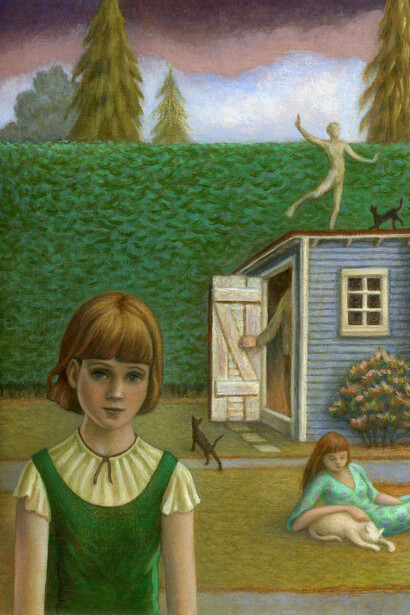 Amy Crehore, The Blue Shed, 2017, oil on canvas, 30,48x35,56 cm. Courtesy of Antonio Colombo Arte Contemporanea