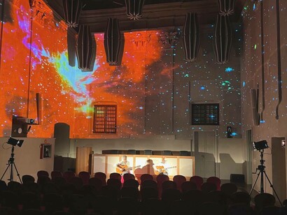 Monastero della Stella, Saluzzo, durante la registrazione del videoclip di "Manus"