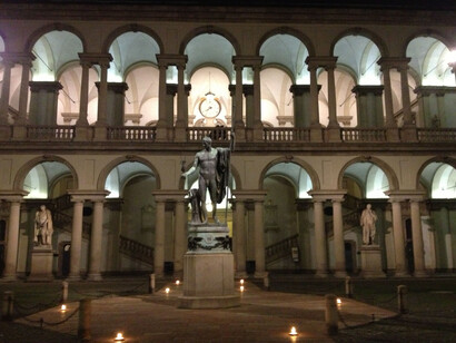 Il cortile della Pinacoteca di Brera