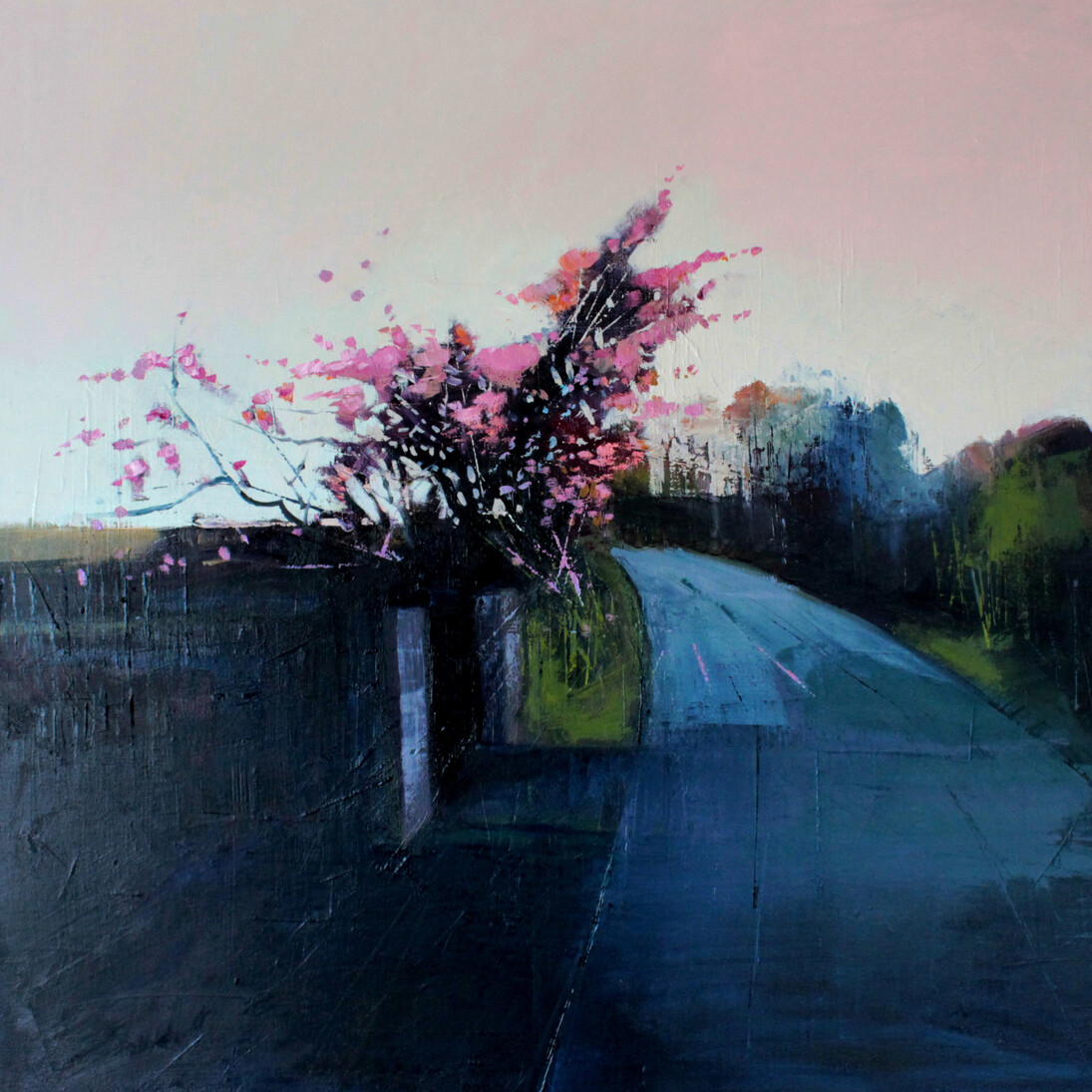 Kate Beagan, The Cherry Blossom, Oil on Canvas, 80 x 80 cm
