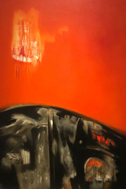 Lola Fernández; Violencia, óleo sobre tela, 1959. Foto cortesía del MAC