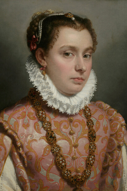 Giovanni Battista Moroni, Young Lady, c.1560-65. Oil on canvas, 51 x 42 cm. Private collection. Photo: Private collection