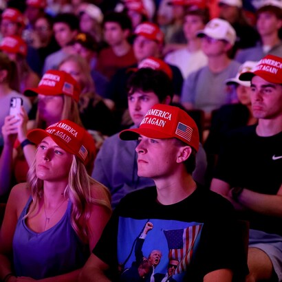 Partecipanti alla tappa del tour “This Is The Turning Point” presso l'Università del Minnesota, al Cyrus Northrop Memorial Auditorium di Minneapolis, Minnesota. Foto di Gage Skidmore 