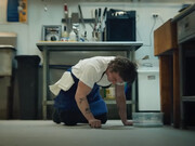 Jeremy Allen White as Carmen ''Carmy'' Berzatto from The Bear cleaning the floor