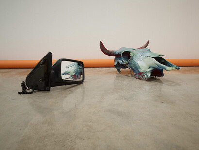 Jimmie Durham: Traces and Shiny Evidence. Parasol unit installation view, 2014. Courtesy of Parasol unit, London and the artist. Photo: Stephen White