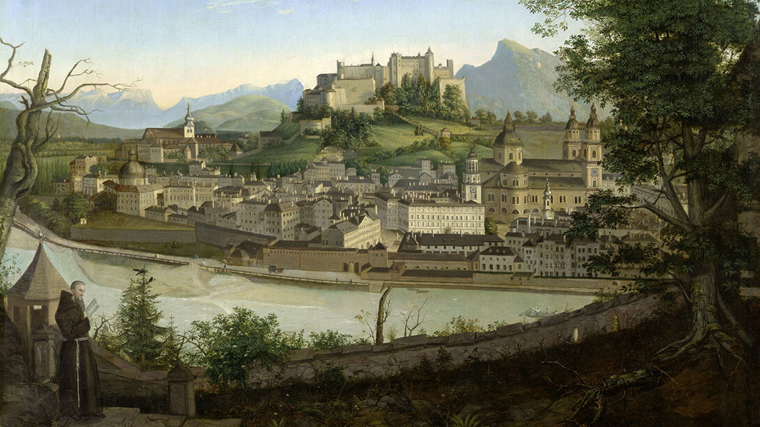 Franz Xaver Mandl, View of Salzburg (detail), 1835. Courtesy of DomQuartier Museum