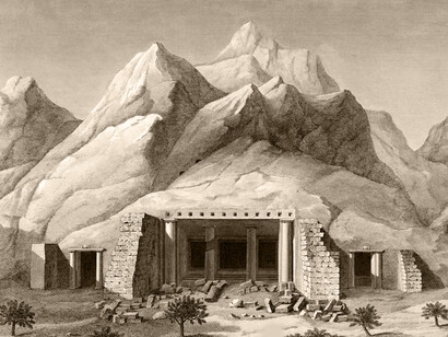 Frédéric Cailliaud, Gran templo excavado en la roca en Sikait