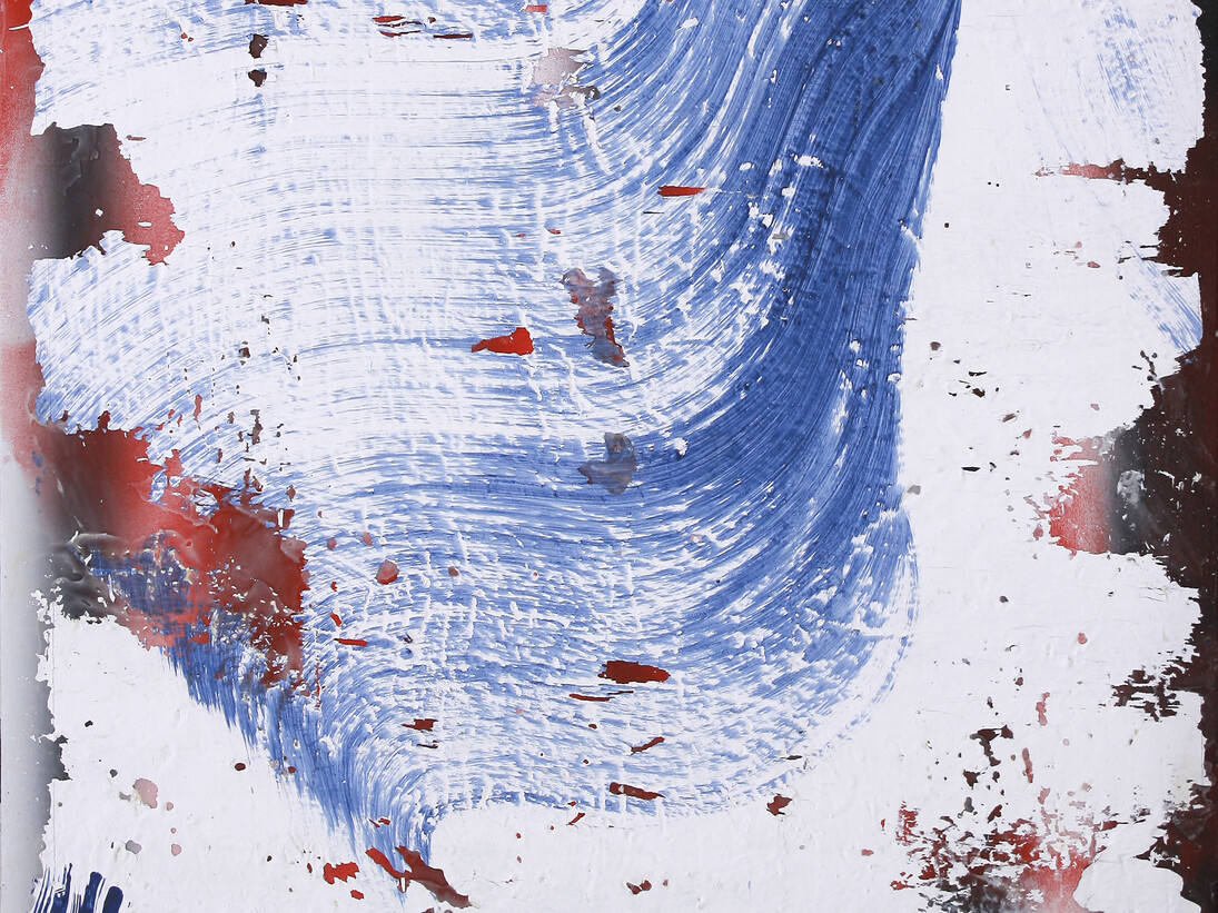 Ferran Gisbert, Sign (detail), Acryclic wall painting removed and transferred to canvas, 100 x 80 cm