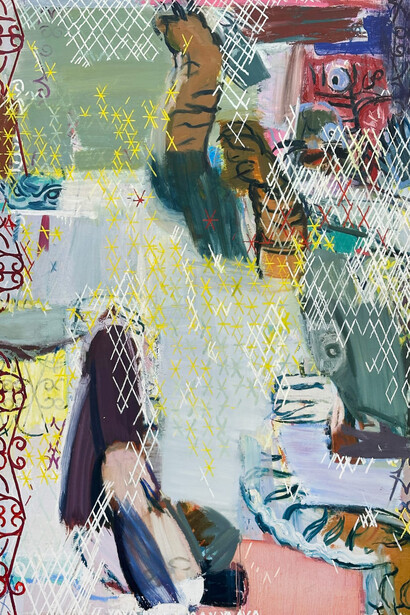 Sangram Majumdar, Monstermash 3 (detail), 2025. Courtesy of Nathalie Karg Gallery 