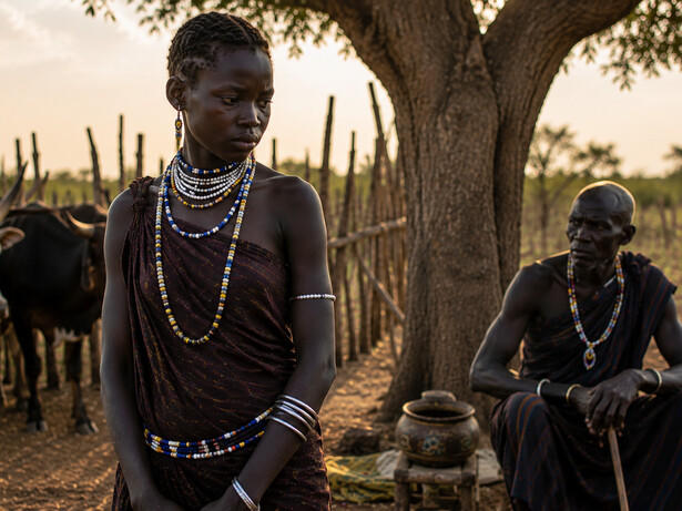 A girl in a rural setting, highlighting how economic hardship can place young girls at the centre of marriage negotiations