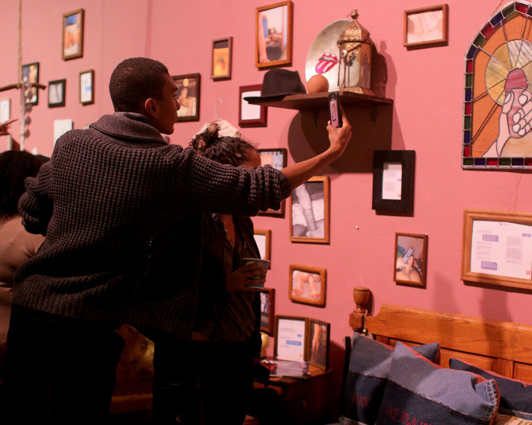 I Didn't ask for this: A lifetime of dick pics. Courtesy of Think Tank Gallery