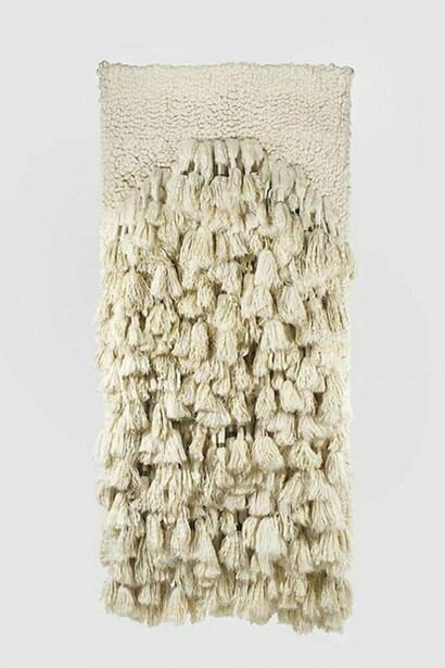 Prayer Rug, 1969, Wool, mohair, gold thread, 94.49 H x 59.06 inches, 240 H x 150 cm, Signed and dated "Sheila Hicks, 1969, Paris" on verso