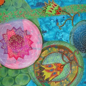 Amy Cheng, One Season at a Time, Oil on Paper, Framed, 22 x 30, 2008. Courtesy of Elisa Contemporary Art