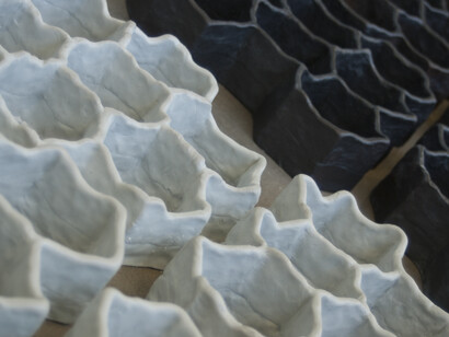 Antra Sinha, detail of work for Breaking Ground. Courtesy of Contemporary Clay Foundation 
