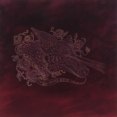 Ricky Armendariz, No mames guey, oil on carved plywood, 24 x 24 inches, 2014