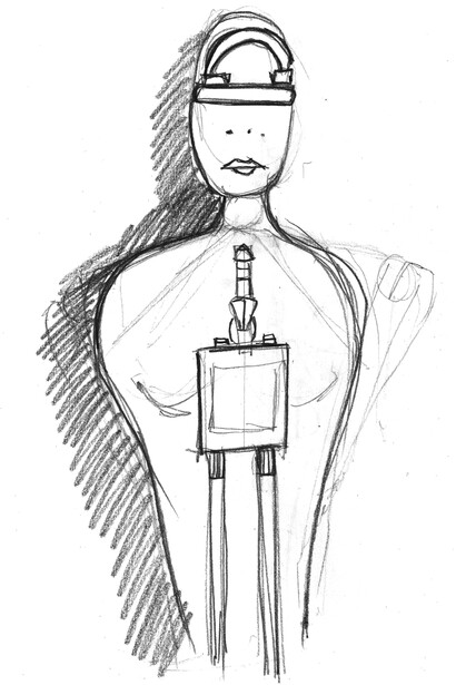 Marco Bolognesi. Bozzetto preparatorio  Techno Mutant