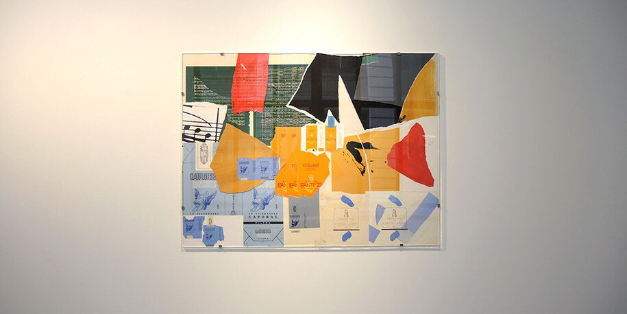 Installation of Motherwell's collage materials. Courtesy of the Dedalus Foundation Archives.