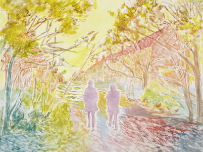 Tim Stoner, Essex, 2014, Oil on linen, 206 x 266.5 cm, Image courtesy of the artist