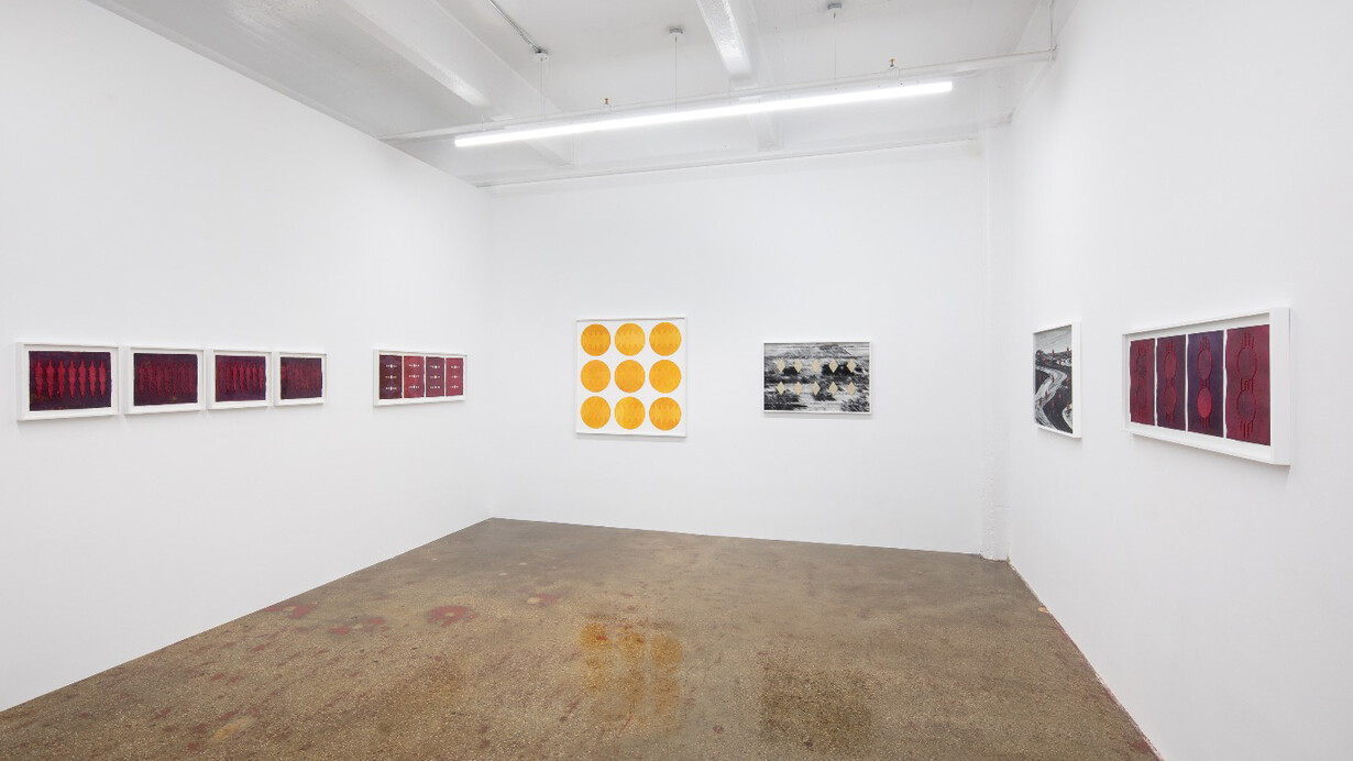 Dakota Mace, Sǫʼ baa hane’, exhibition view. Courtesy of Higher Pictures