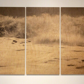 Clifford Ross. Wood Waves, Exhibition view. Courtesy of Ryan Lee
