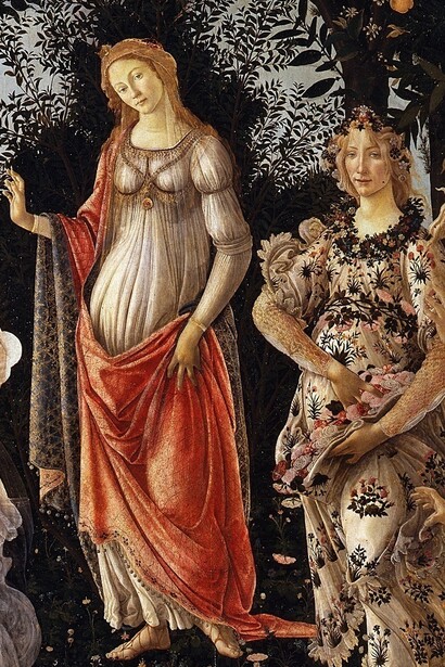 La Primavera di Sandro Botticelli (dettaglio).