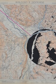 Opiemme, Cartina di Bolzano, 54x40, 2015, Courtesy Galleria Porta Nova 12